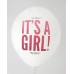 White It's A Girl Printed Balloons